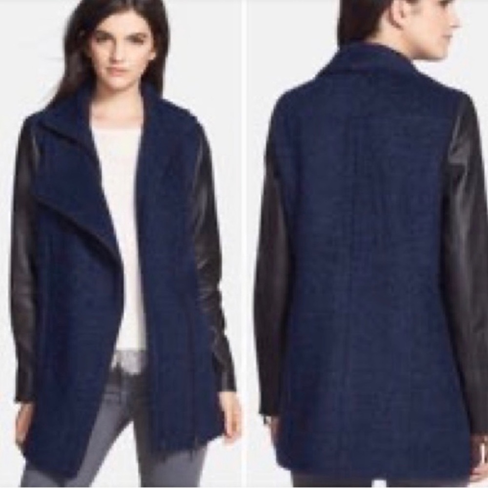 Wool and leather Anthropologie Truth AND PRIDE COAT